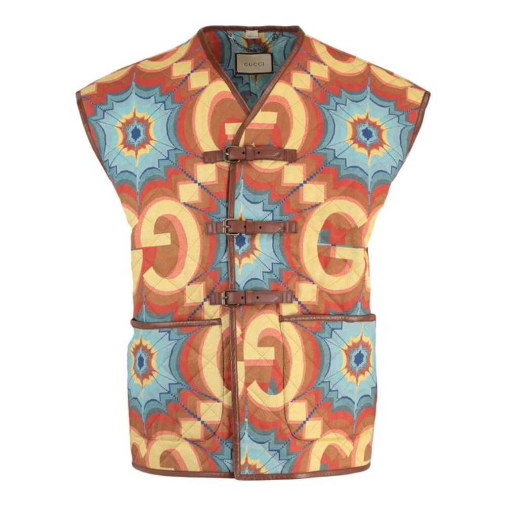 Gucci GG Kaleidoscope Quilted Vest Multi Mens